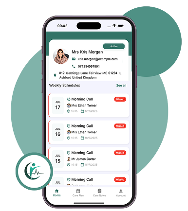 HayatCareClient Family App Screen